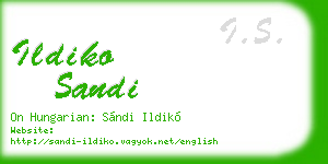 ildiko sandi business card