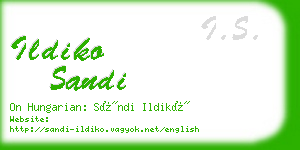 ildiko sandi business card